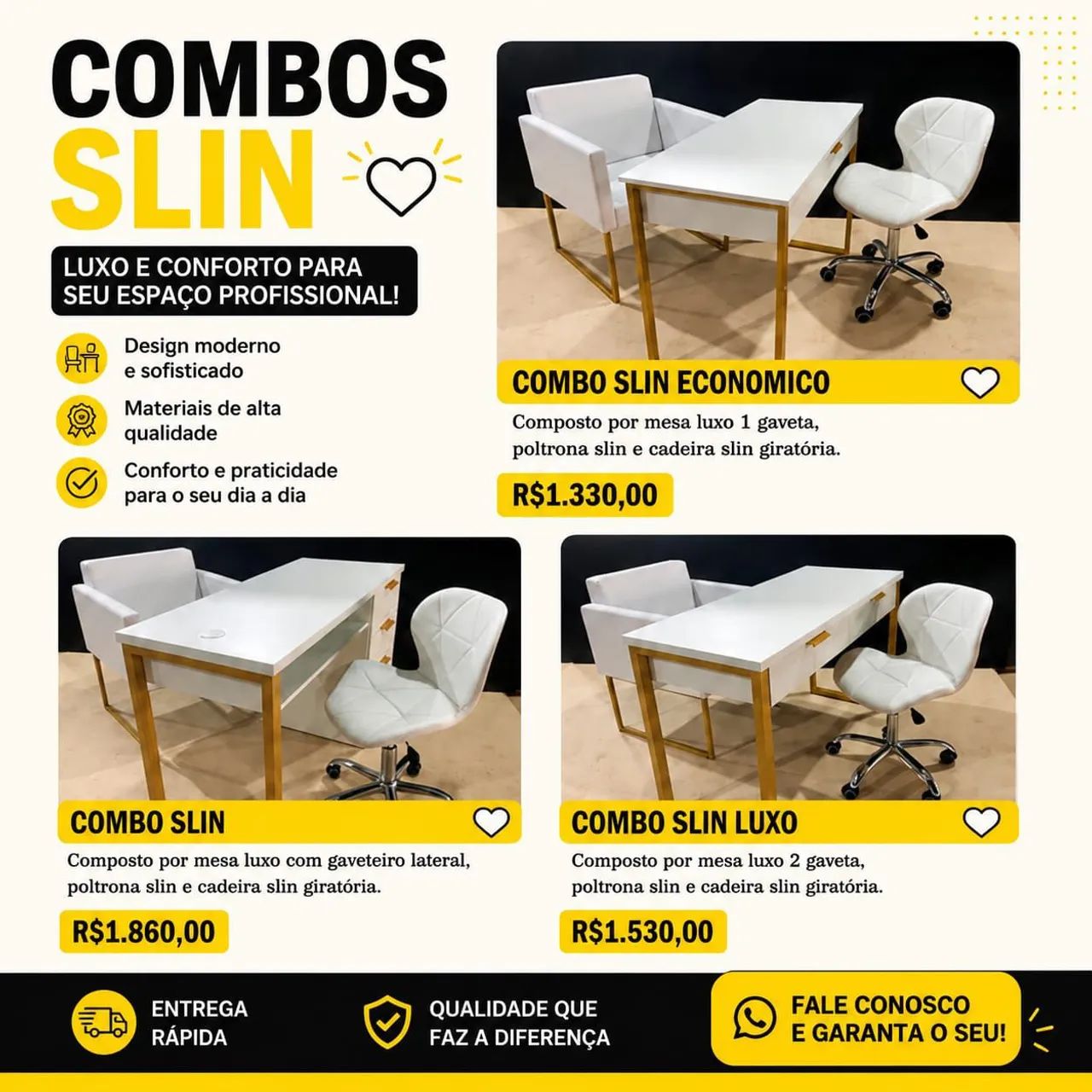 Mesas para manicure ou para escritório  - Foto 3