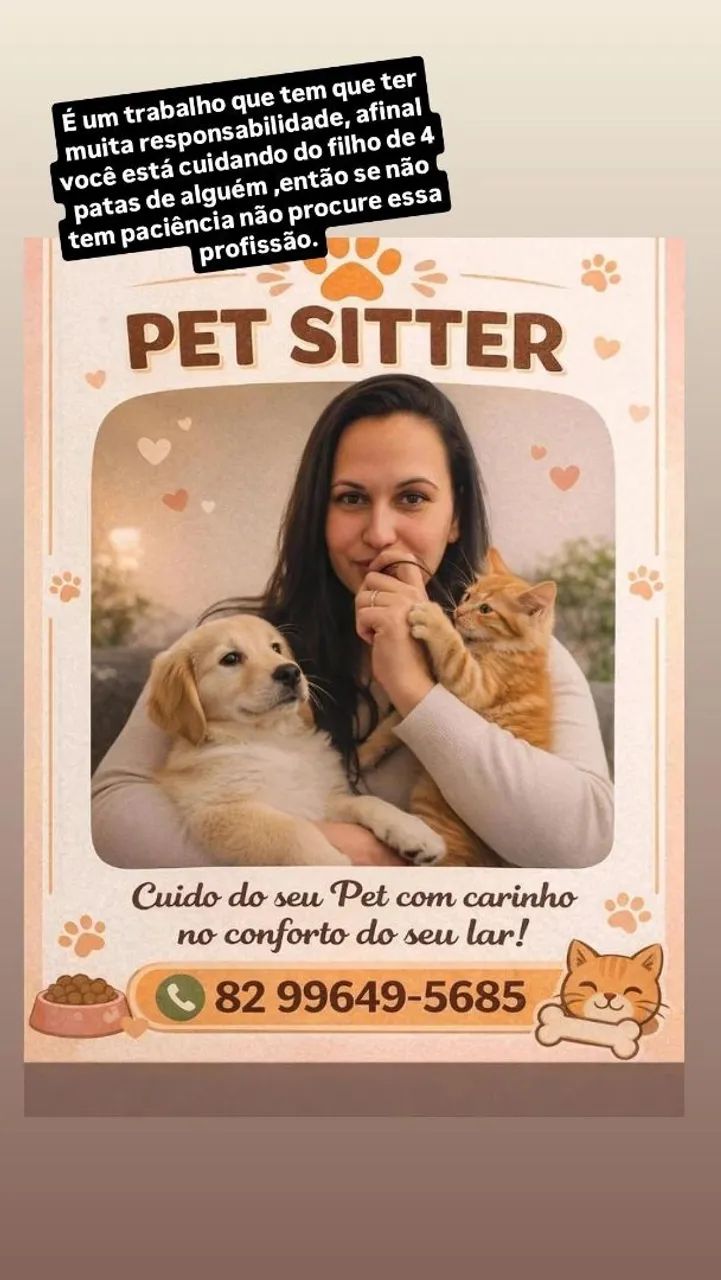 Babá de pet , cachorro , gato , coelho , aquário ...
