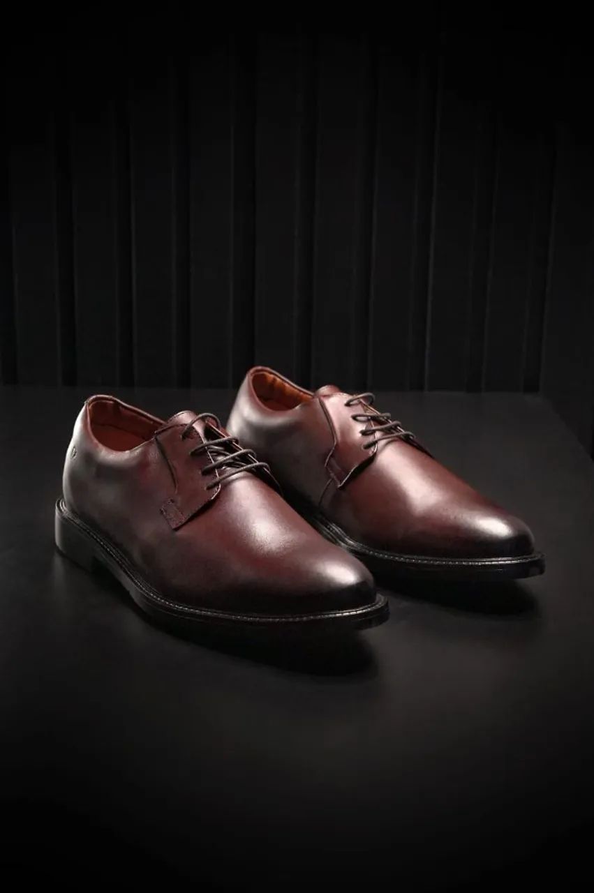 SAPATO SOCIAL DERBY MARROM 