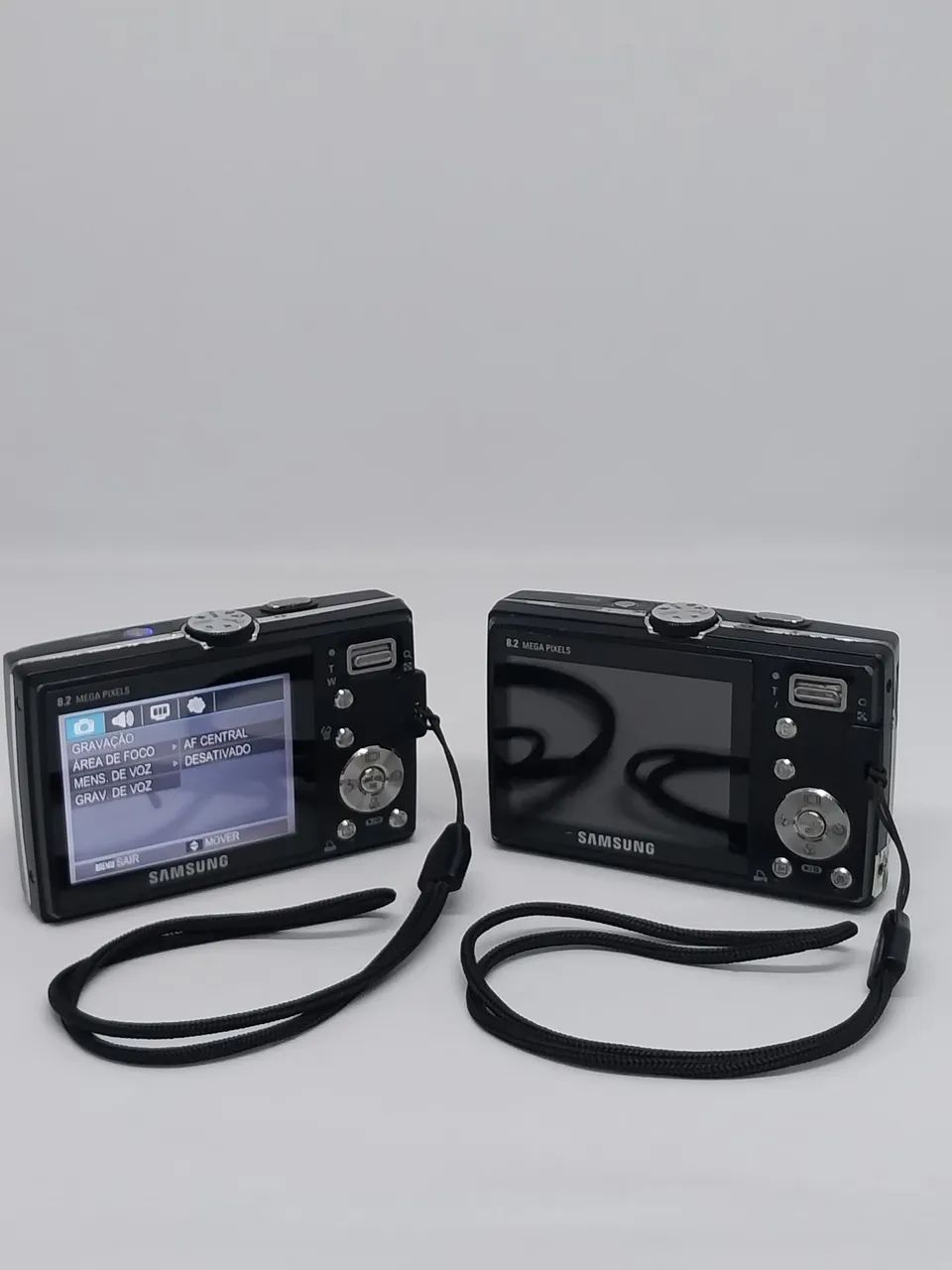 2 Câmeras digitais Samsung L100 funcionando mas com defeito com bateria- cartão-capa - Foto 3