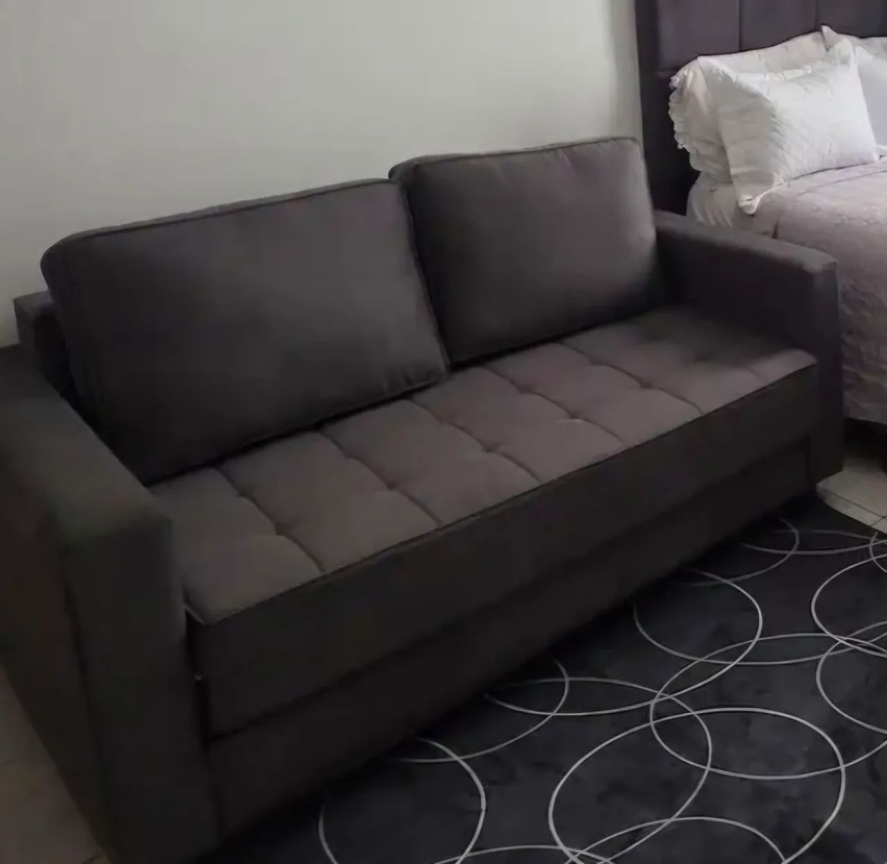 Sofa cama 2 lugares sued(ABRA-CASA).