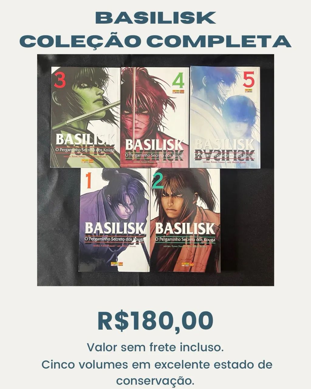 Mangá Basilisk coleção completa 
