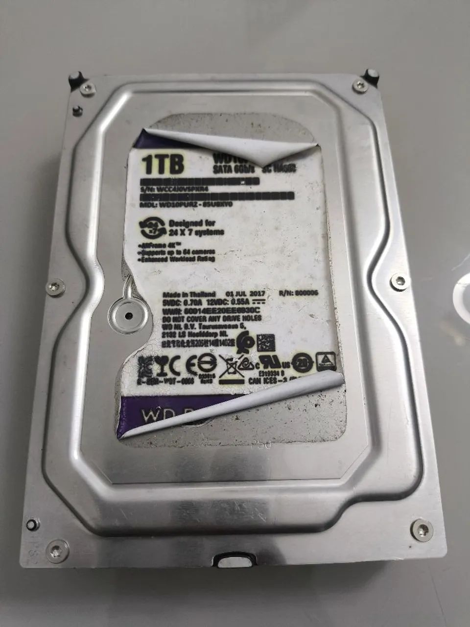 HD PURPLE 1TB para CFTV e DVR