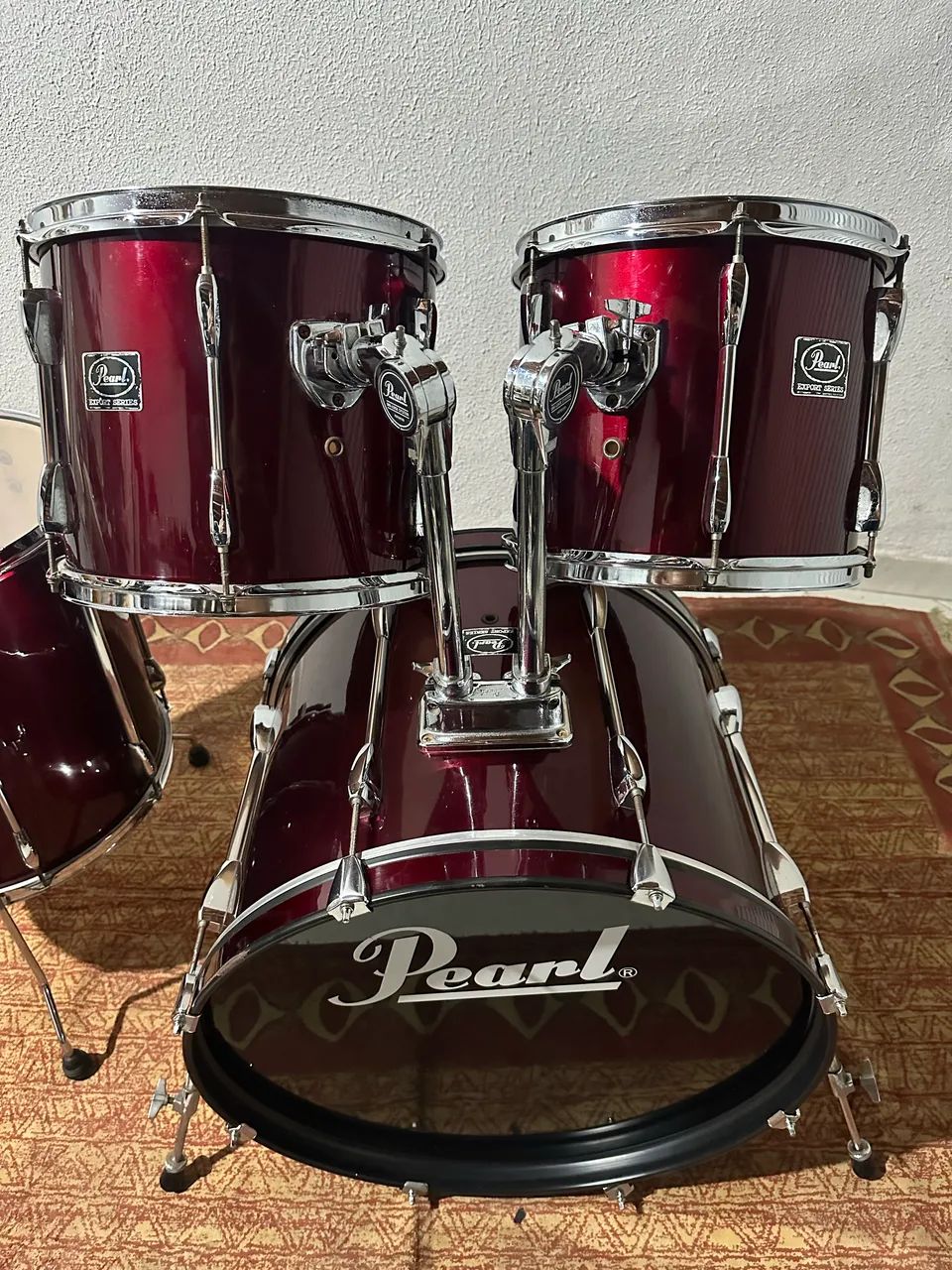 Shell Pack. Bateria Pearl Anos 90 com de tons holders Uni- Lock  + Brinde - Foto 4