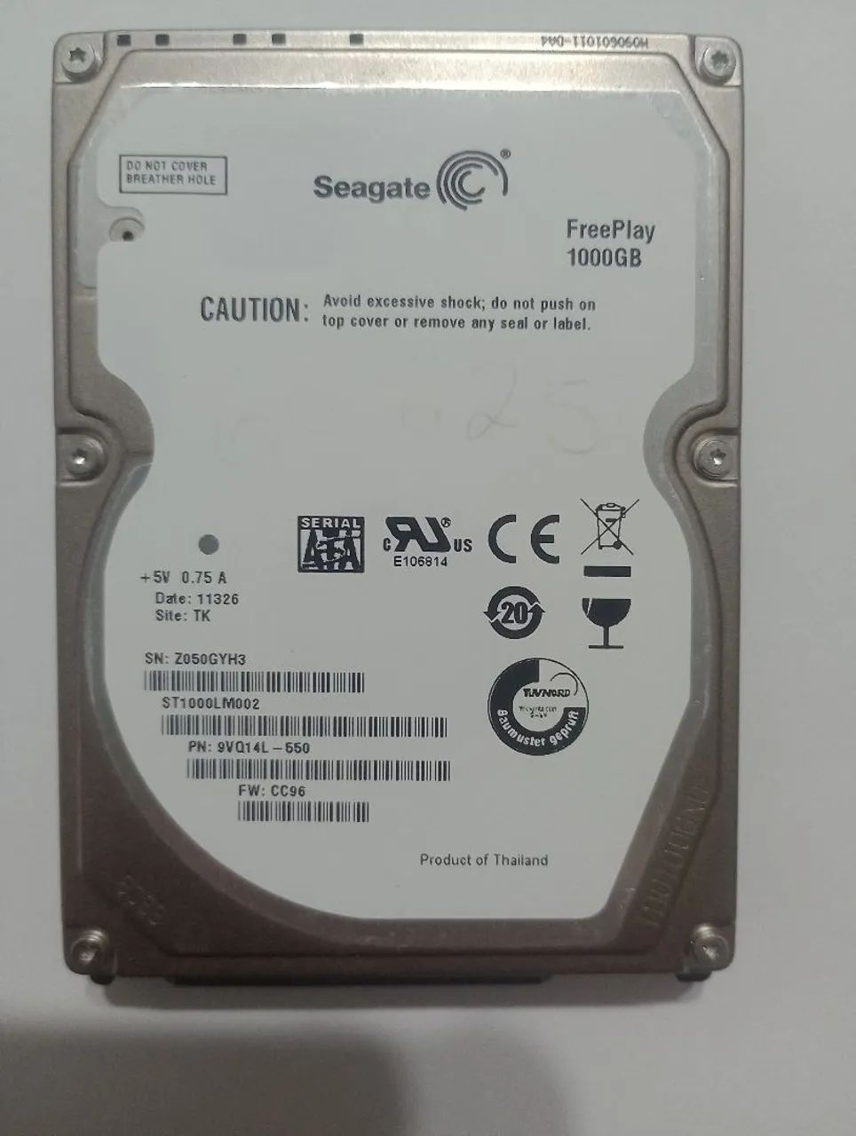 HD 2.5" 1TB Seagate Notebook 