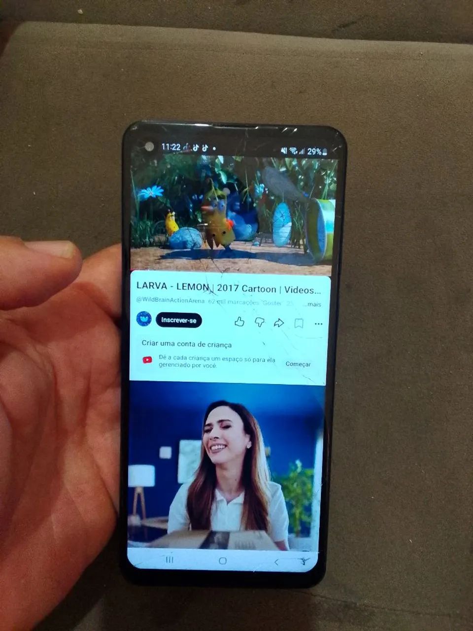 Celular Sangung A21s 64GB, telha trincada funciona normalmente  - Foto 4