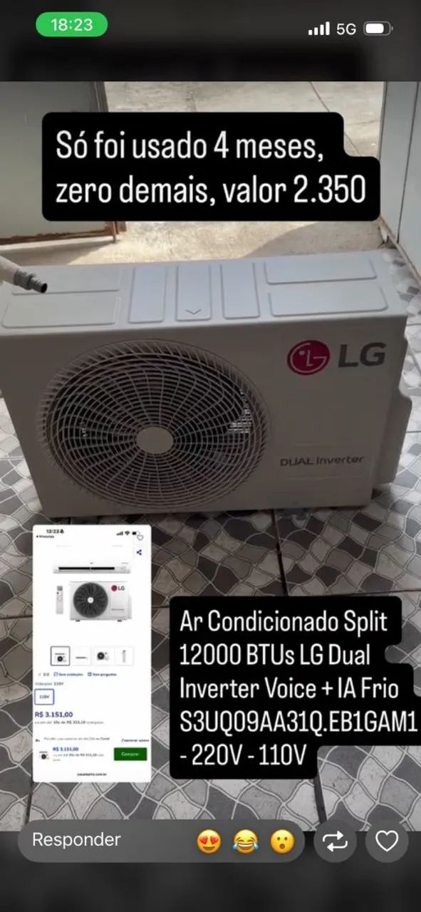 Vendo ar condicionado split 12000 BTUS 110v  - Foto 2