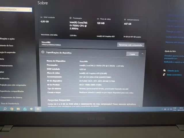 Notebook Samsung intel core i3  - Foto 4