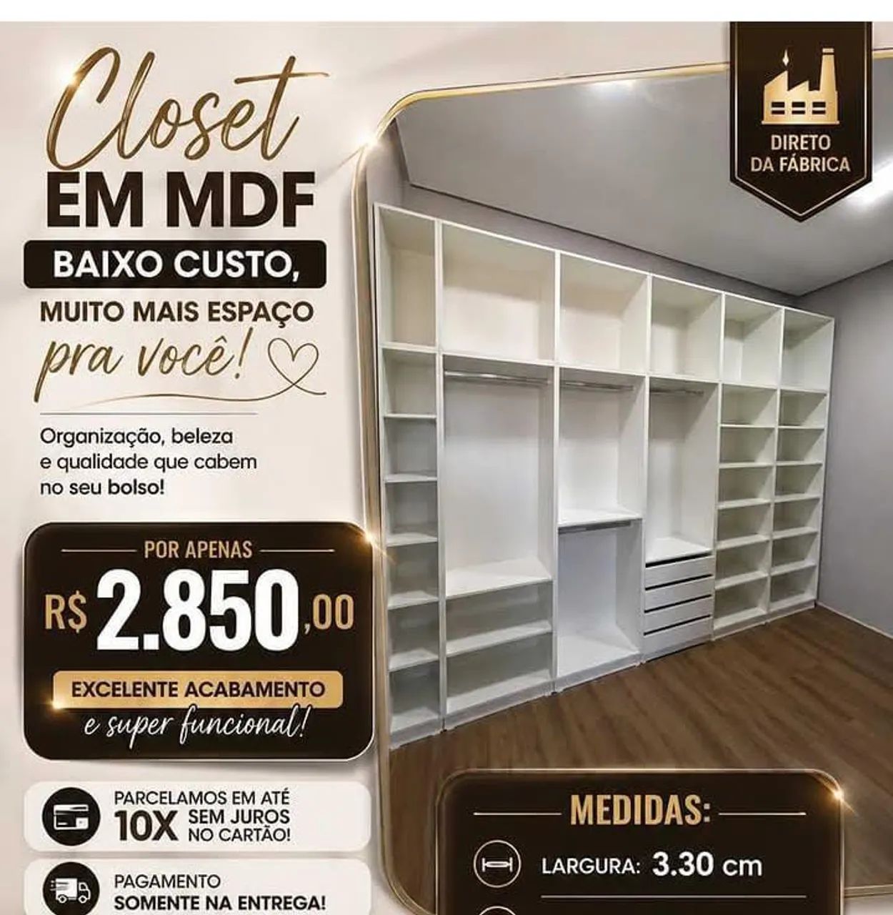 Closet em MDF direto de fábrica!  - Foto 3