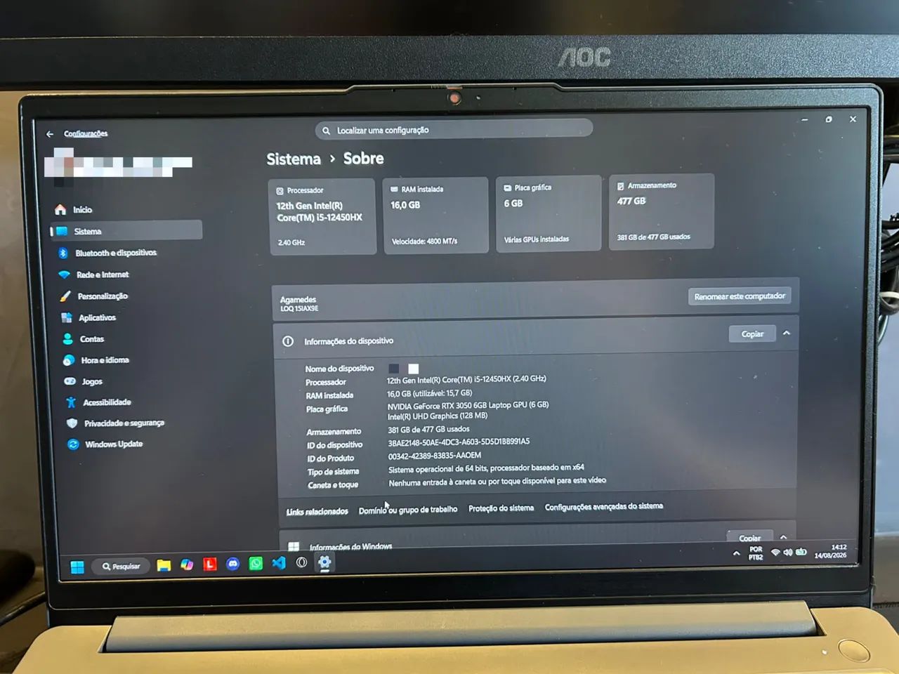 Notebook Gamer Lenovo LOQ-E - Foto 4