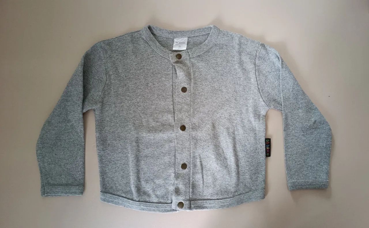 Casaco infantil cinza BB Básico 