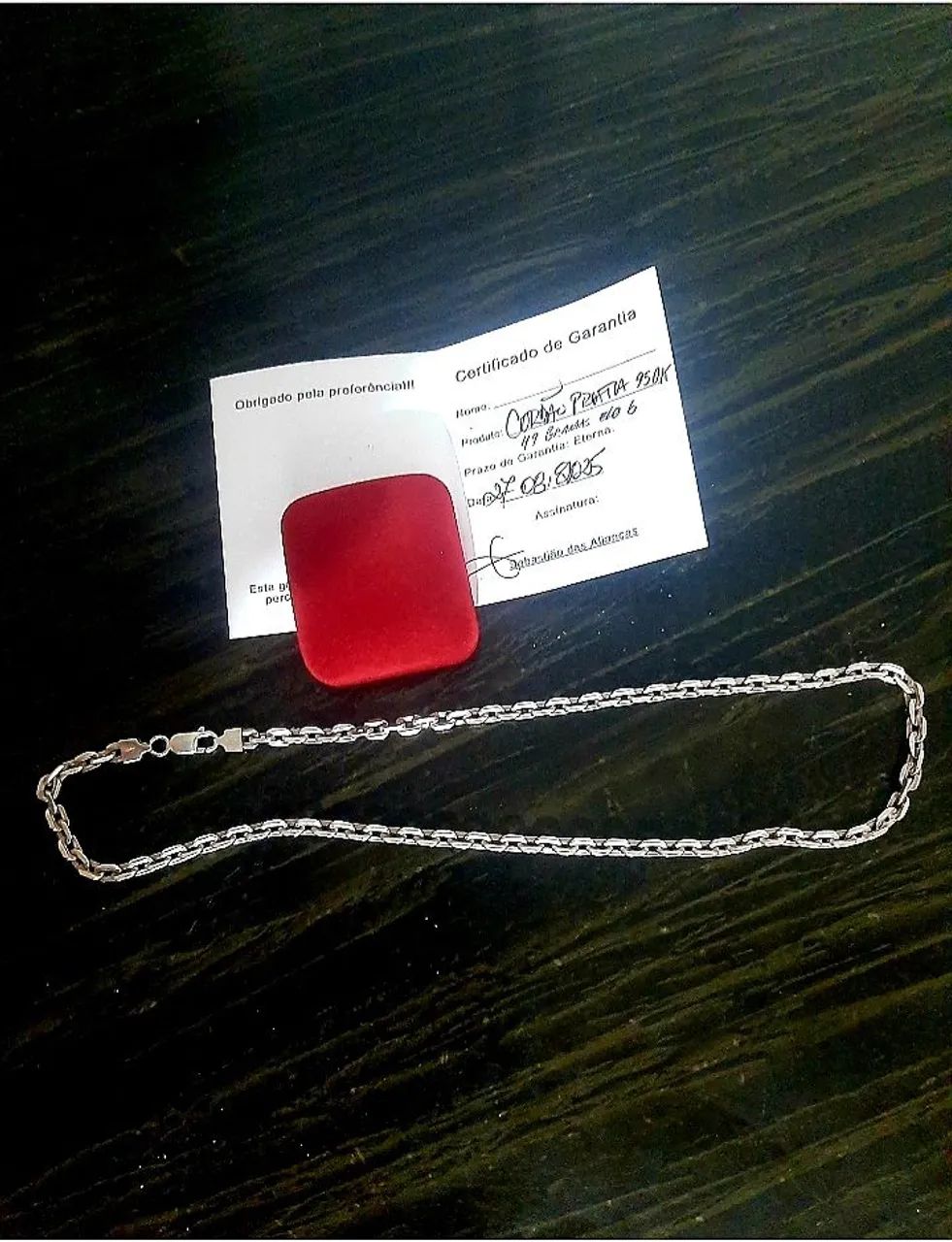 CORDÃO PRATA " 950K " MAÇICO  CARTIER 49 GRAMAS  - Foto 2