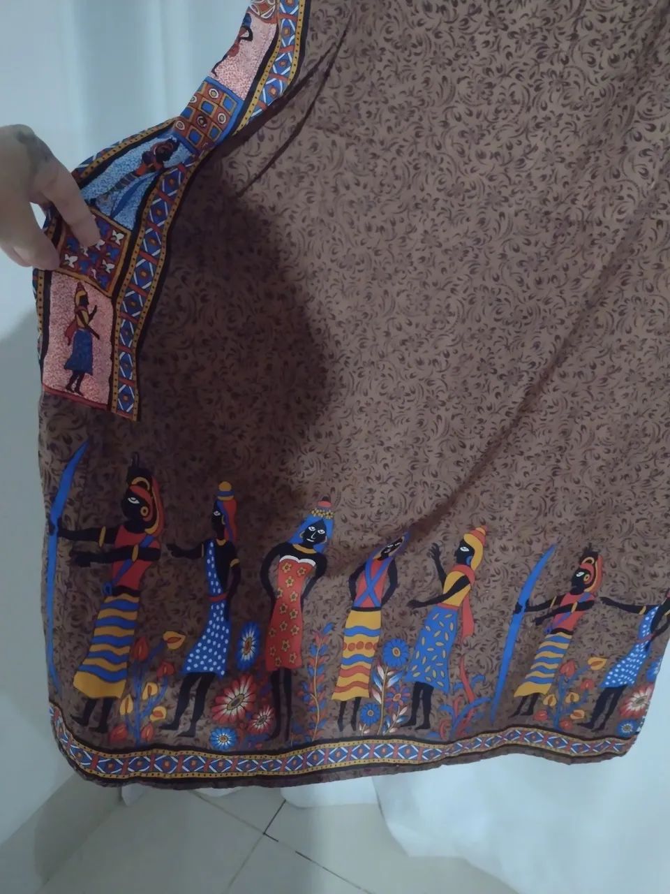 Vestido indiano longo marrom GG - Foto 4