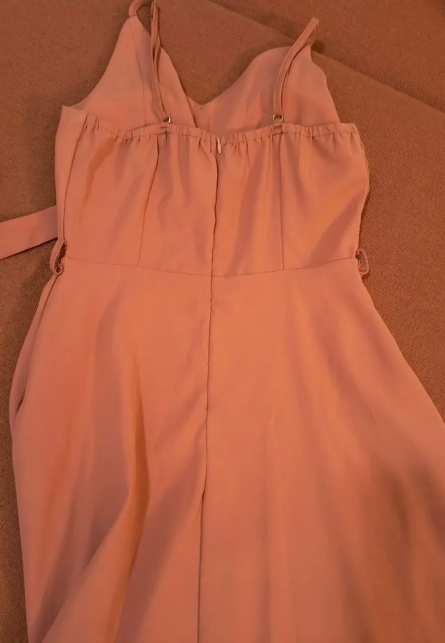 Vestido Salmão Acinturado - Foto 2