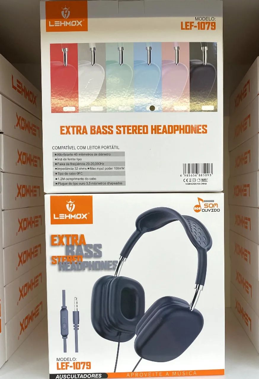 Headphone com Fio Microfone P3 3.5mm Lehmox - LEF-1079  - Foto 6