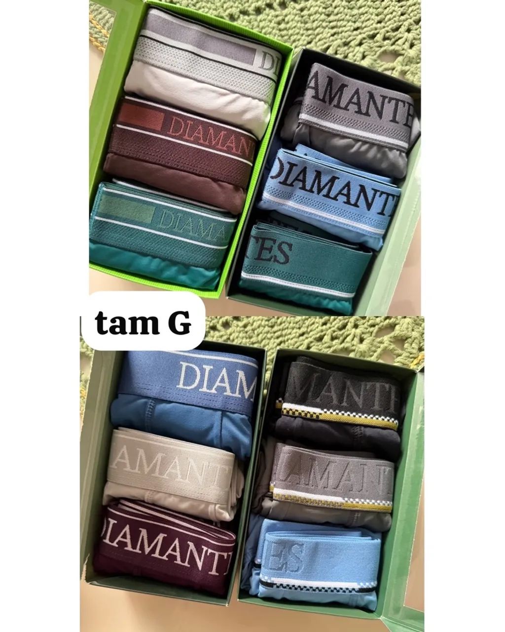 Cueca box diamantes lingerie