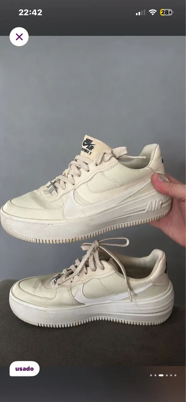 Nike Air Force 1 Off Witte plataforma 37