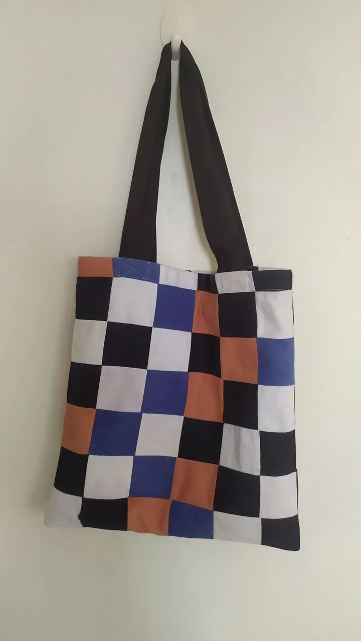 Bolsa em tecido de retalhos  - Foto 5