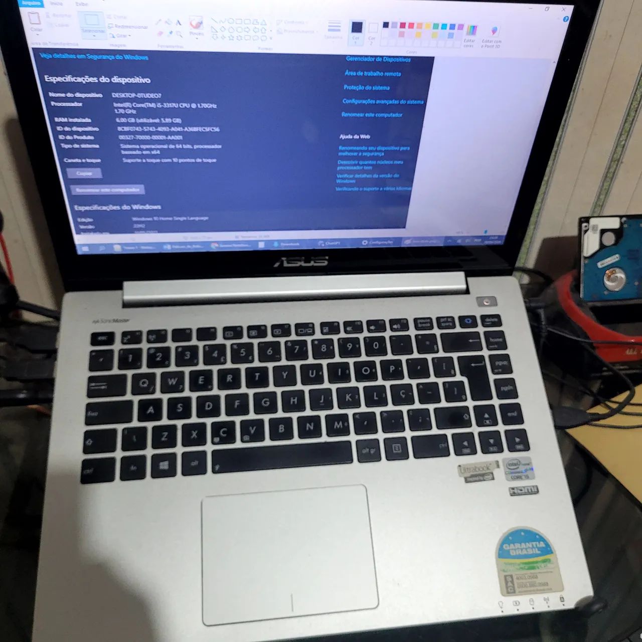 Notebook ASUS Ultrabook Core i5 6GB RAM 500GB SSD - Foto 4