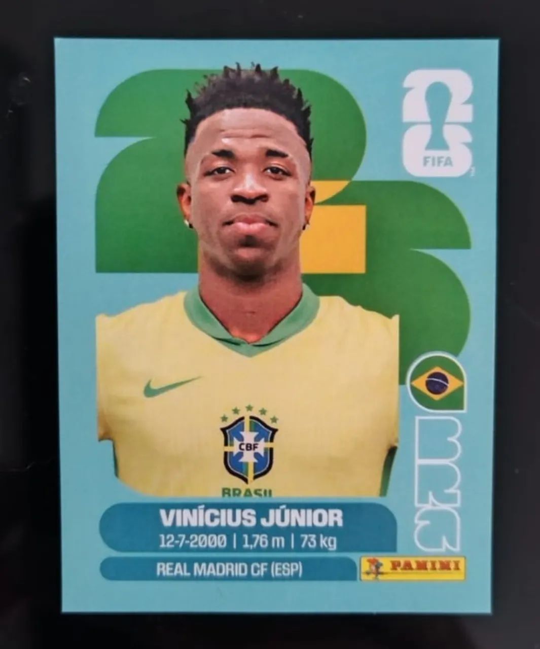 Figurinha do Vinicius Junior - BRA14 - Copa 2026