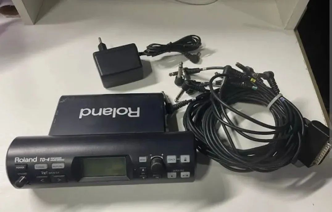 Roland V-Drums TD4 Drum Module with Connections.