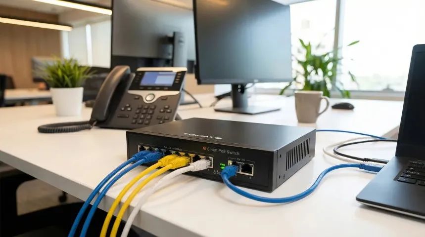 switch poe 8 portas + 2 up link 10/100 mbps com isolamento tomate mtv-745 - Foto 2