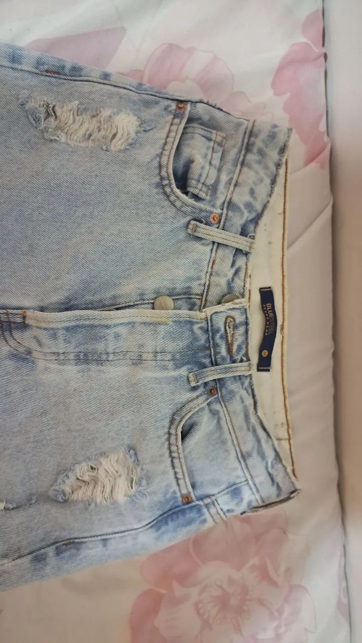 calça jeans destroyed, tamanho 34 - Foto 2