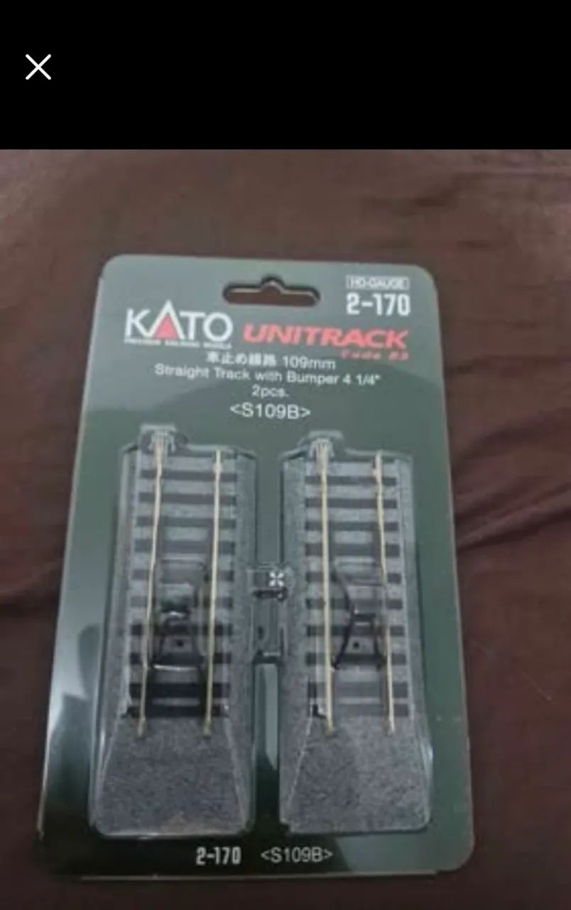 Kato HO - Trilho Reto, Bumper S109: 2-170