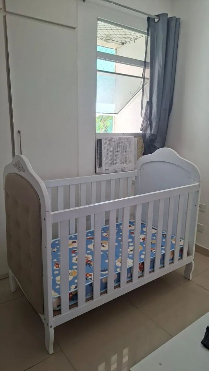 Berço mini cama com capitonê 100% MDF