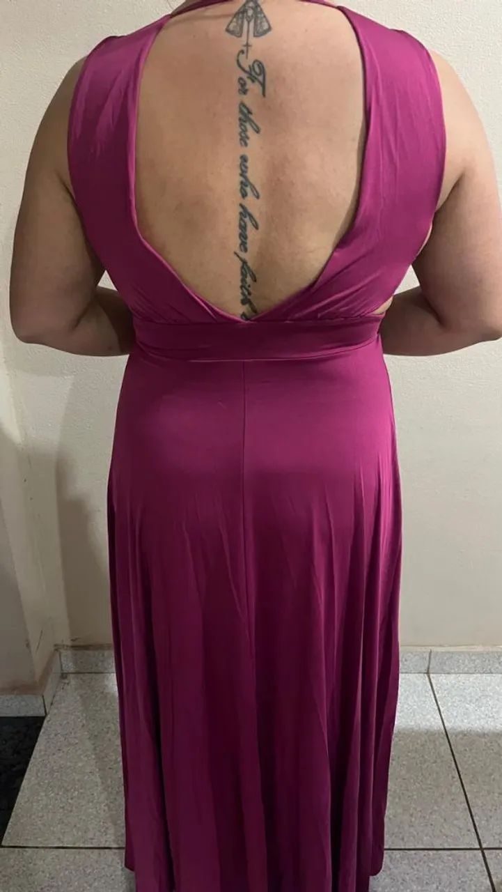 Vestido cor fucsá  - Foto 3