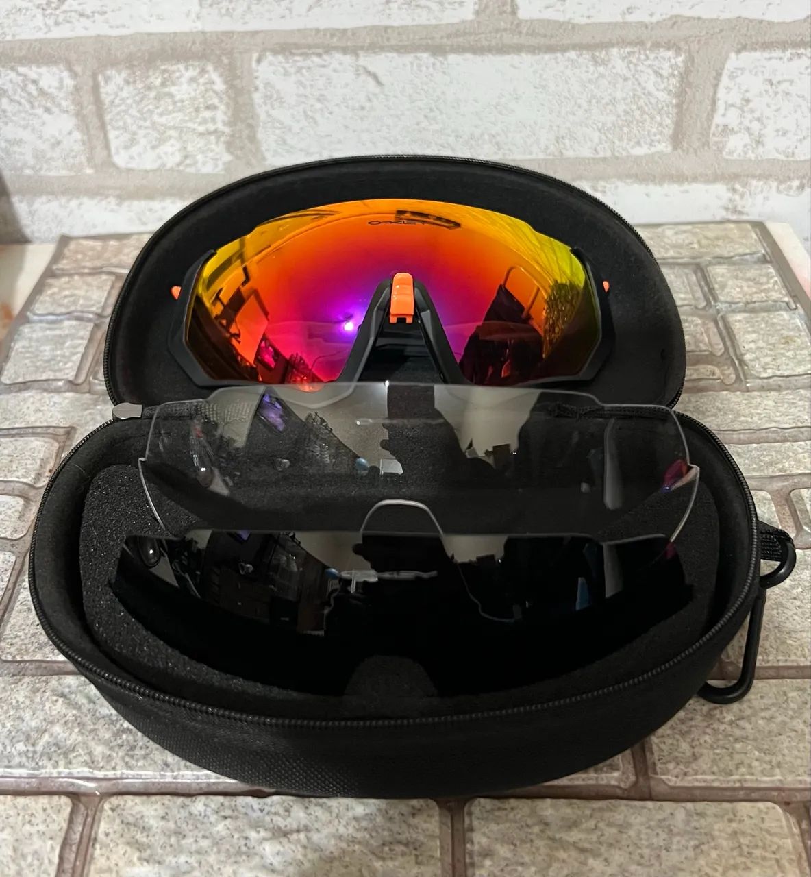 Óculos Oakley Flight Jacket Com 3 lentes  - Foto 4