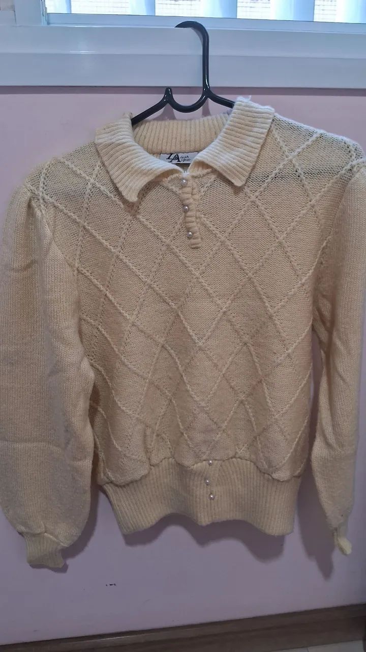 Blusa de lã amarela 