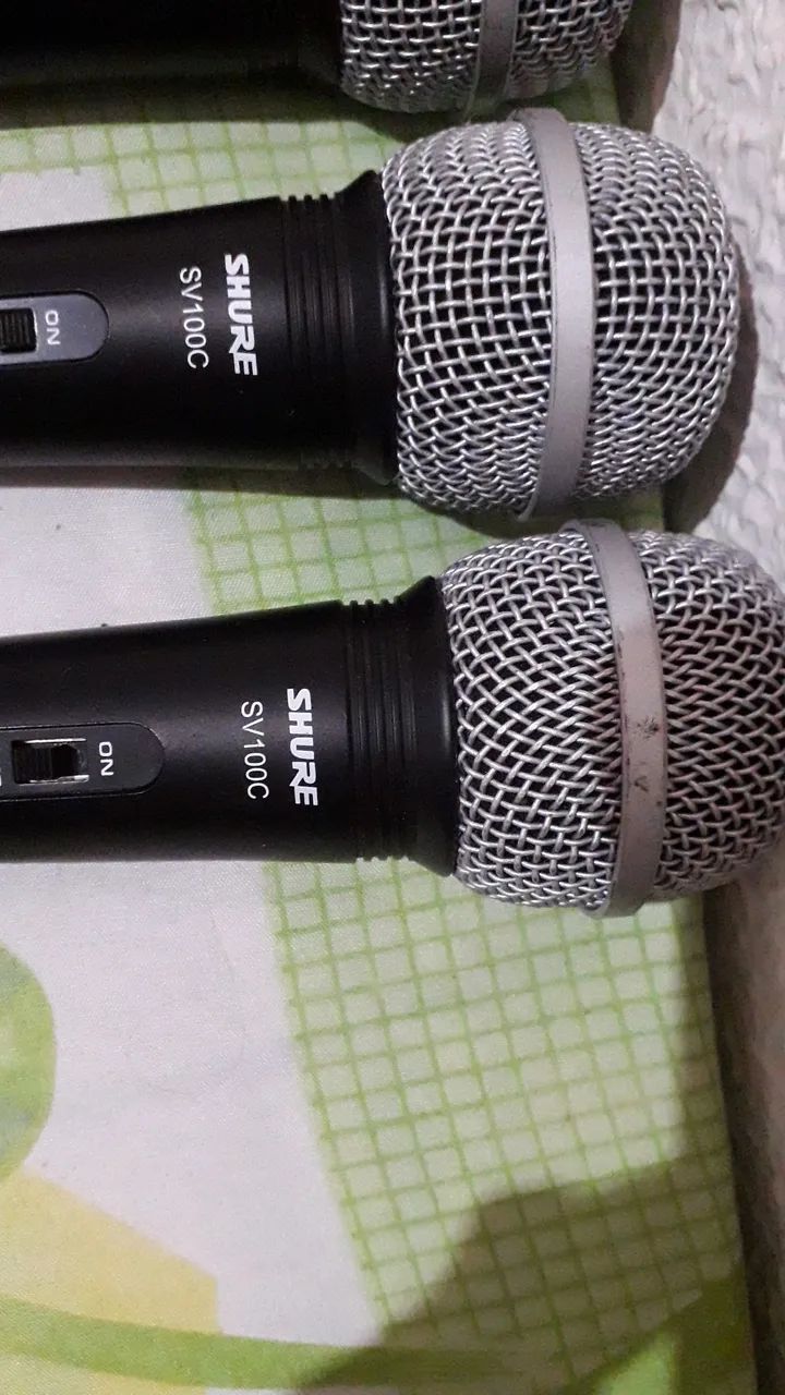 Microfone shure com fio tudo original 