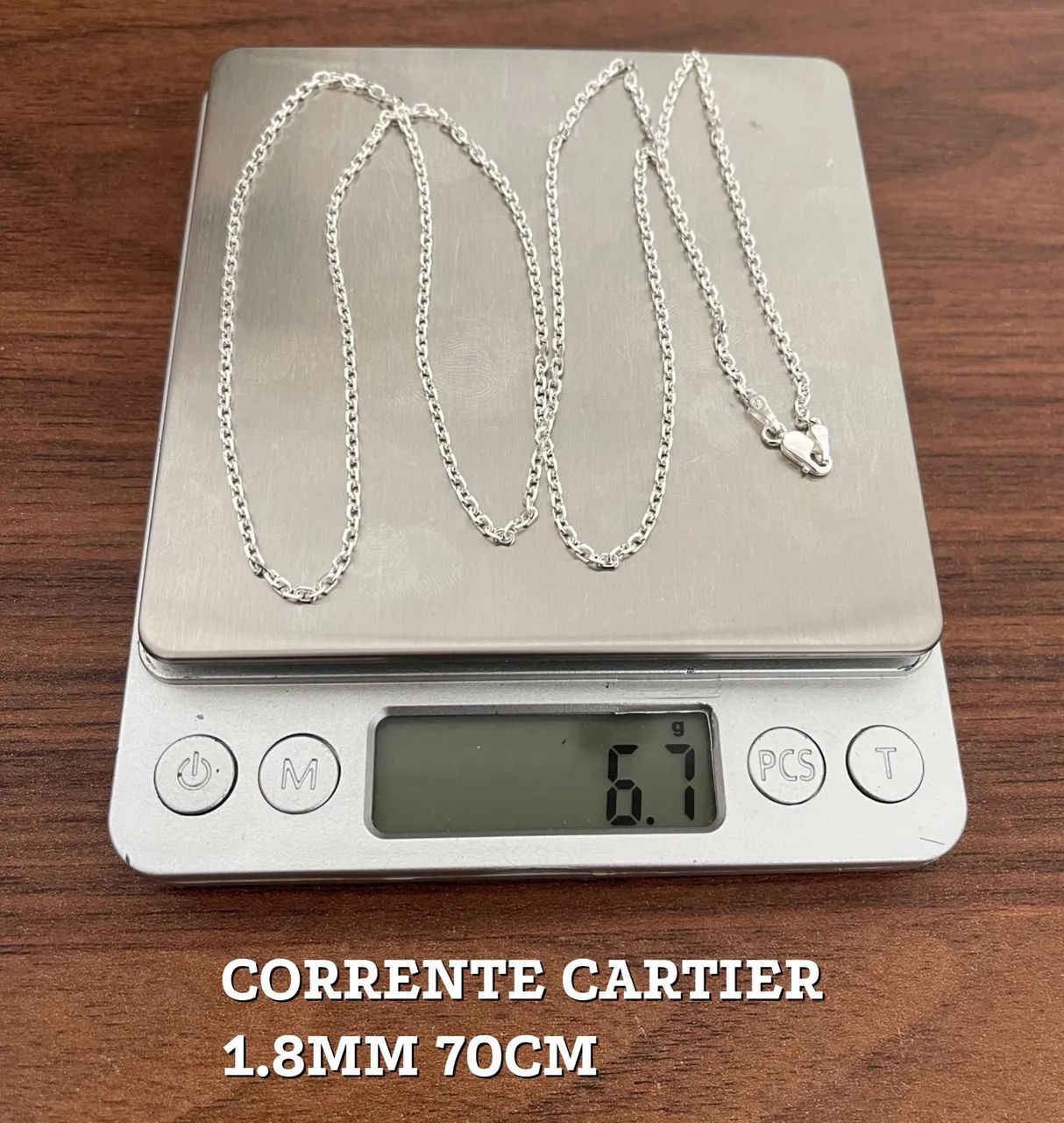 CORRENTE CARTIER REDONDA 1,8MM (PRATA 925)