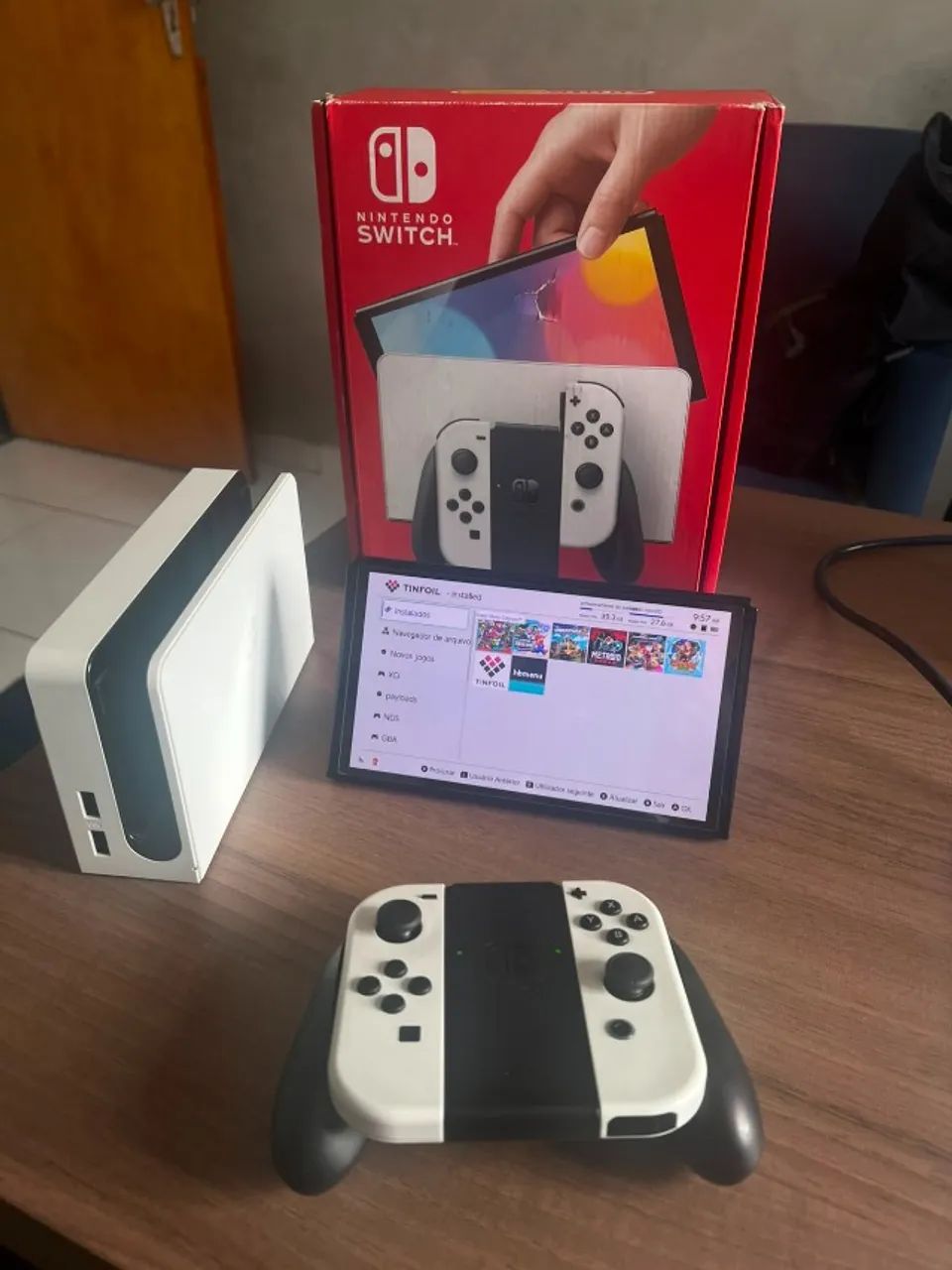 Nintendo Oled Desbloqueado com caixa - Foto 4