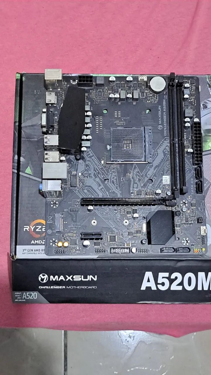 Placa Mãe A520M - DANIFICADA