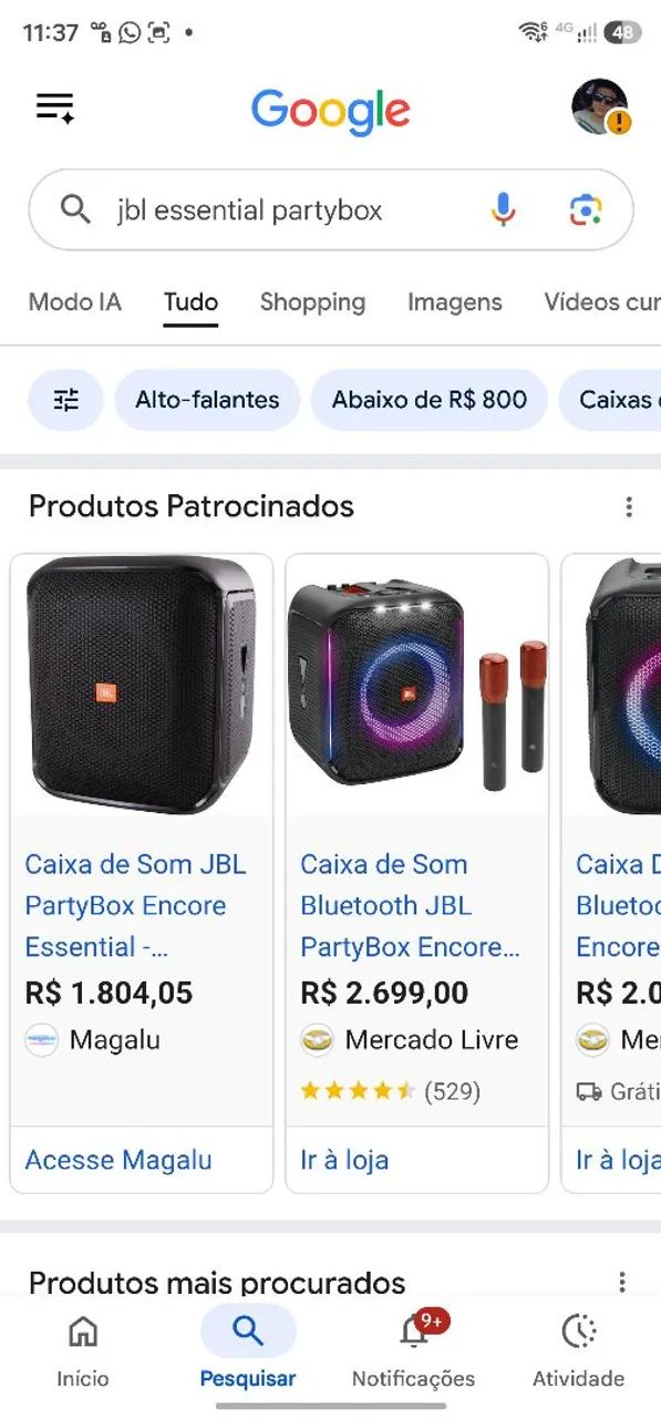 Som jbl partybox 