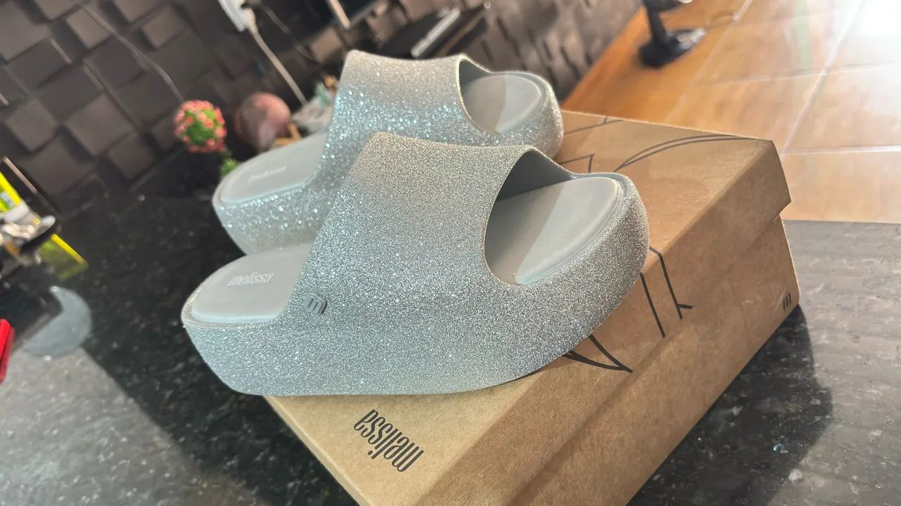 Melissa Free Platform Slide Glitter - Foto 2