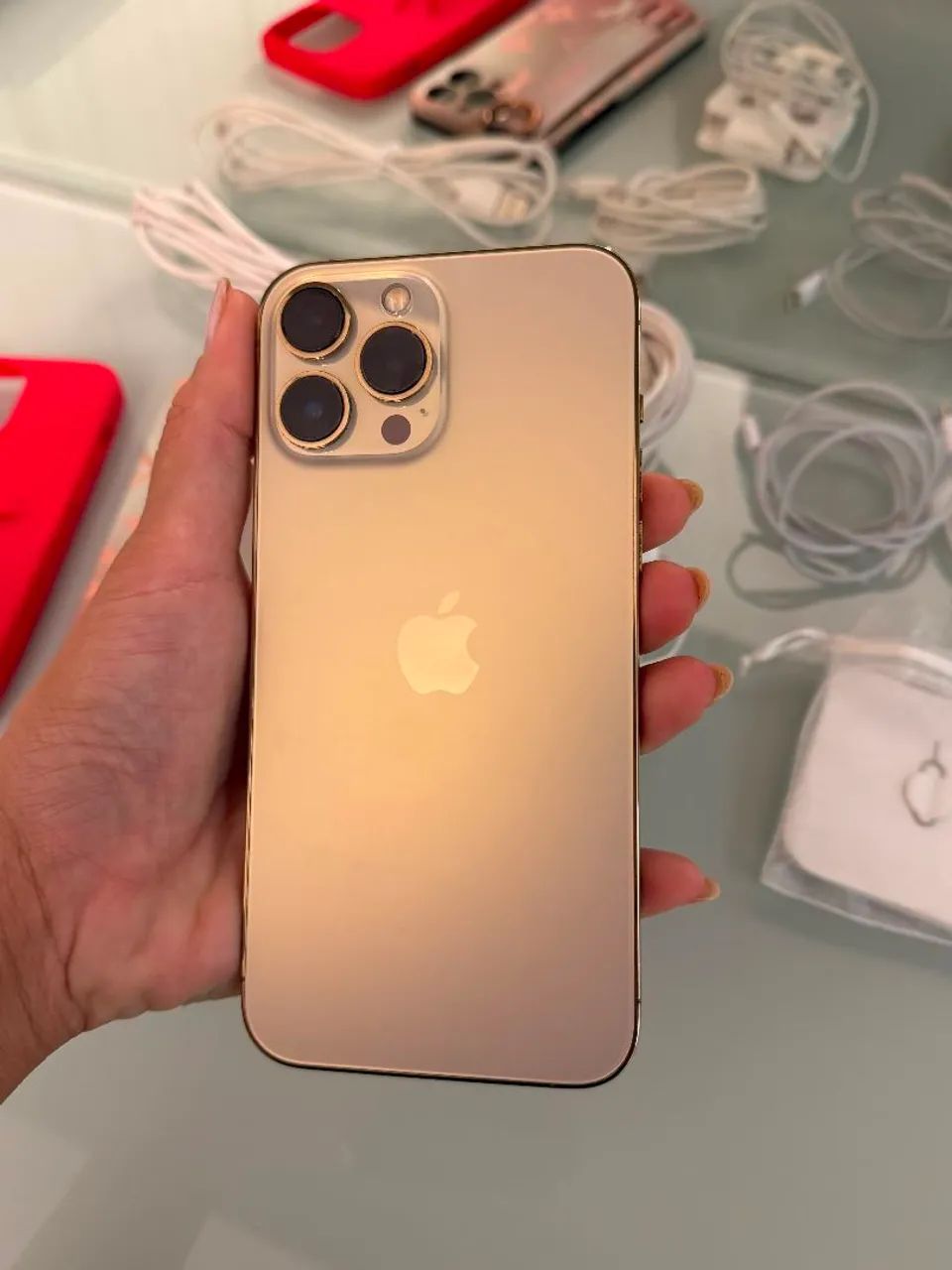 Iphone 13 pro max dourado 128GB - Foto 5