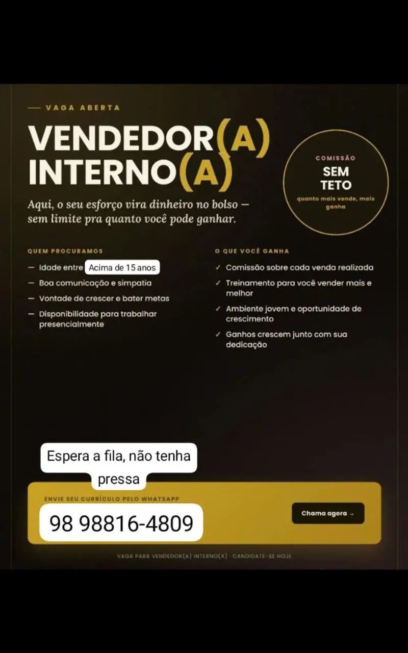 Vendedor(a) interno 
