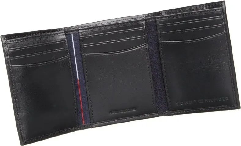 Carteira Tommy Hilfiger Leather Trifold Black - Foto 3