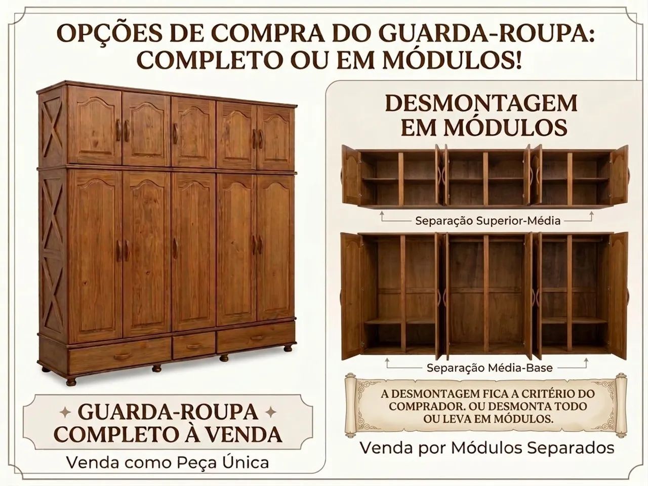Guarda roupa casal - usado - Foto 5