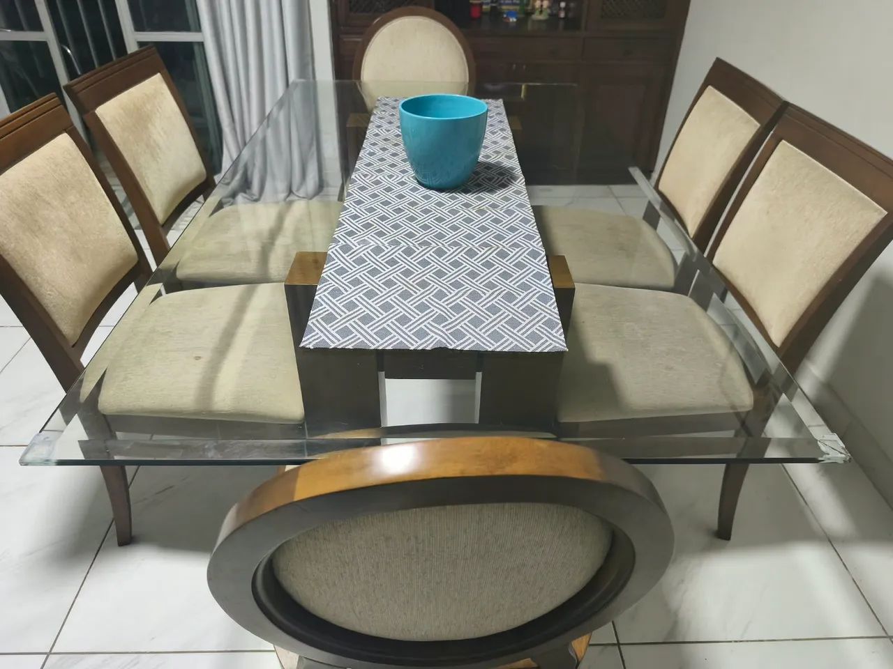 Mesa madeira 6 lugares - Foto 5