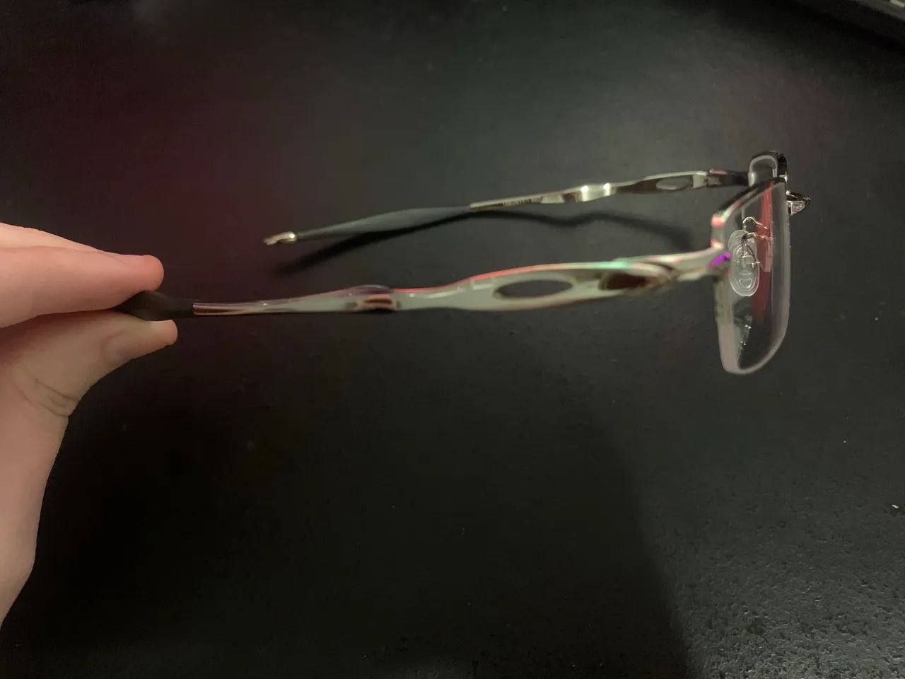 armação de óculos lupa de descanso oakley prata - Foto 2