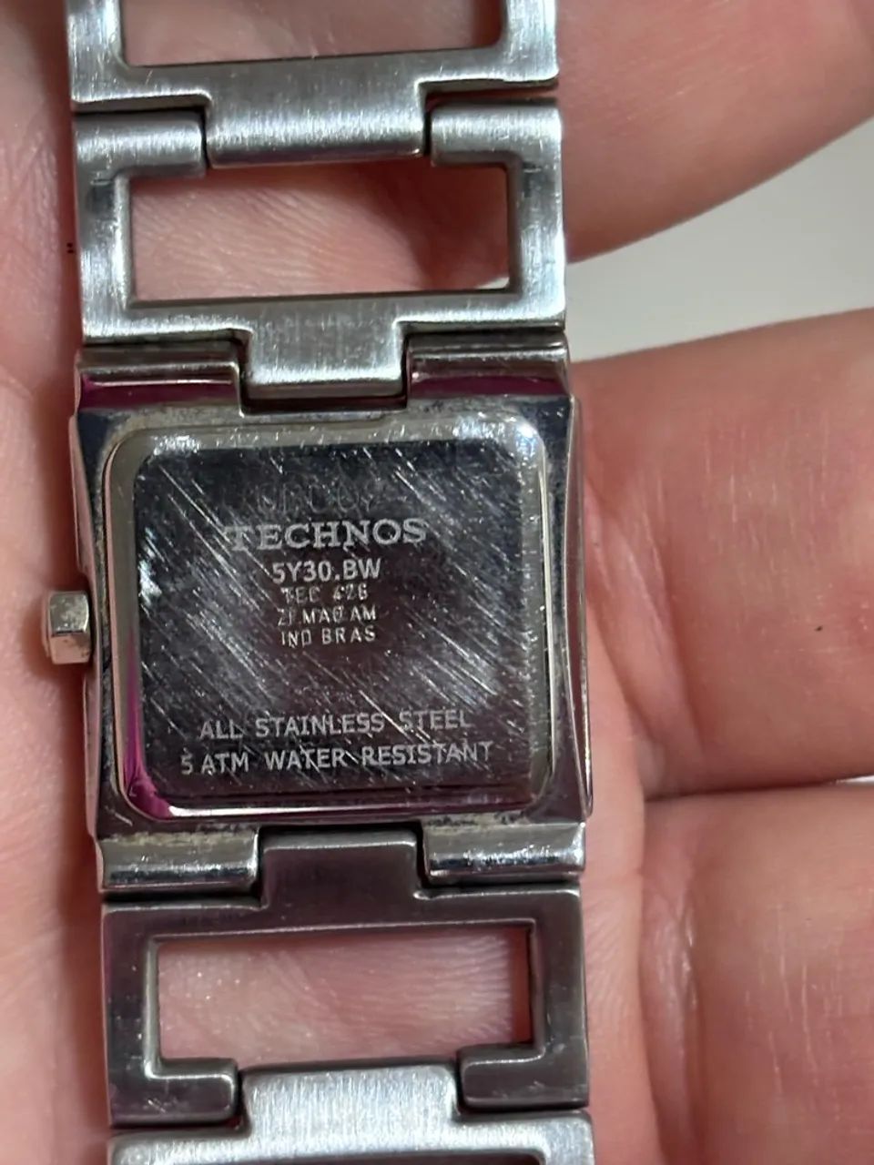 Relógio Technos Feminino Prateado - Caixa Quadrada Inox - Foto 4