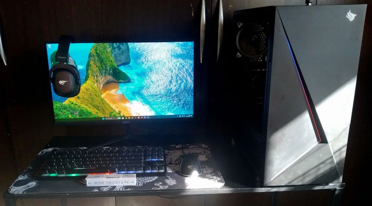 PC Gamer Completo c/ GTX 1650 Super + Monitor 100Hz + Mesa e Periféricos