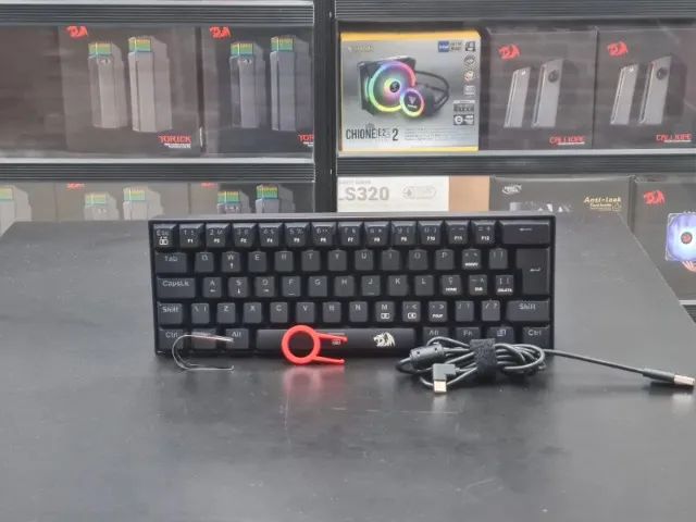 Teclado Redragon Dragonborn Preto Switch Marrom - Foto 3
