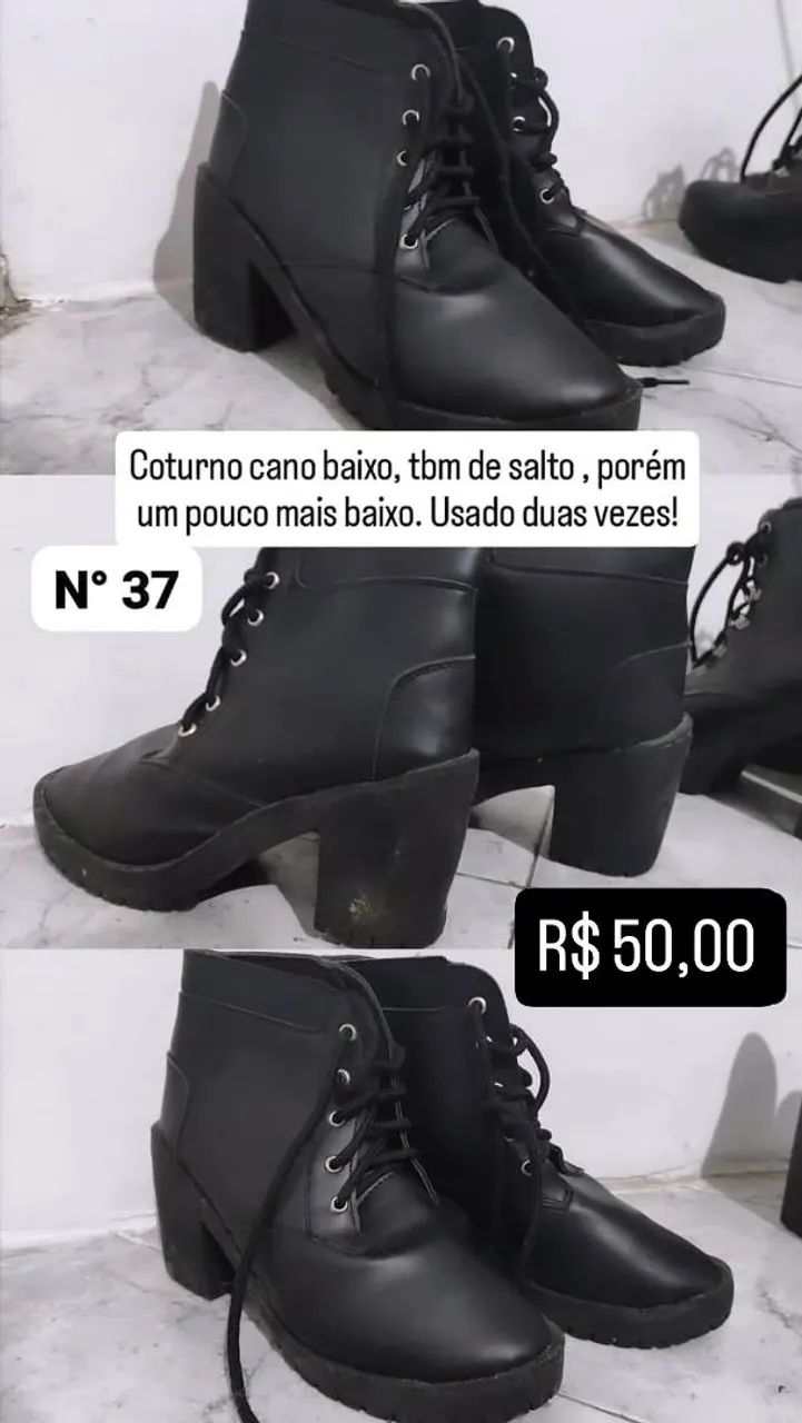Coturno feminino 