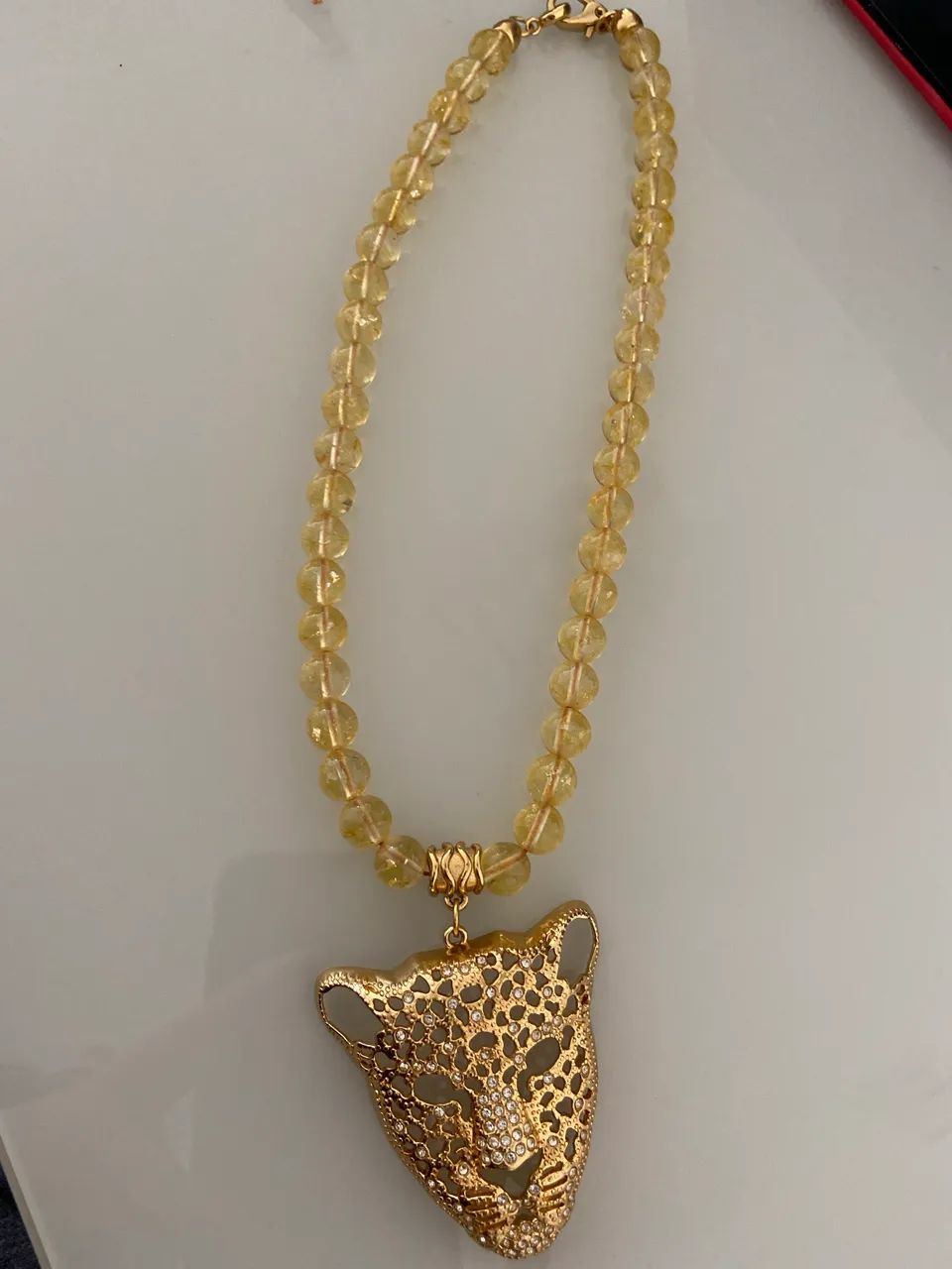 Colar leopardo citrino natural - Foto 2