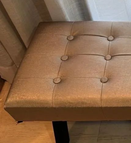 Wooden Bench with Upholstery